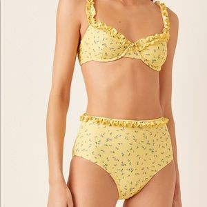 Faithfull the Brand Frida Yellow Floral Bikini